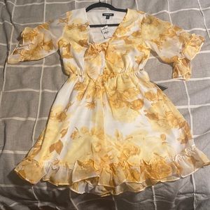 Express Yellow Floral Romper